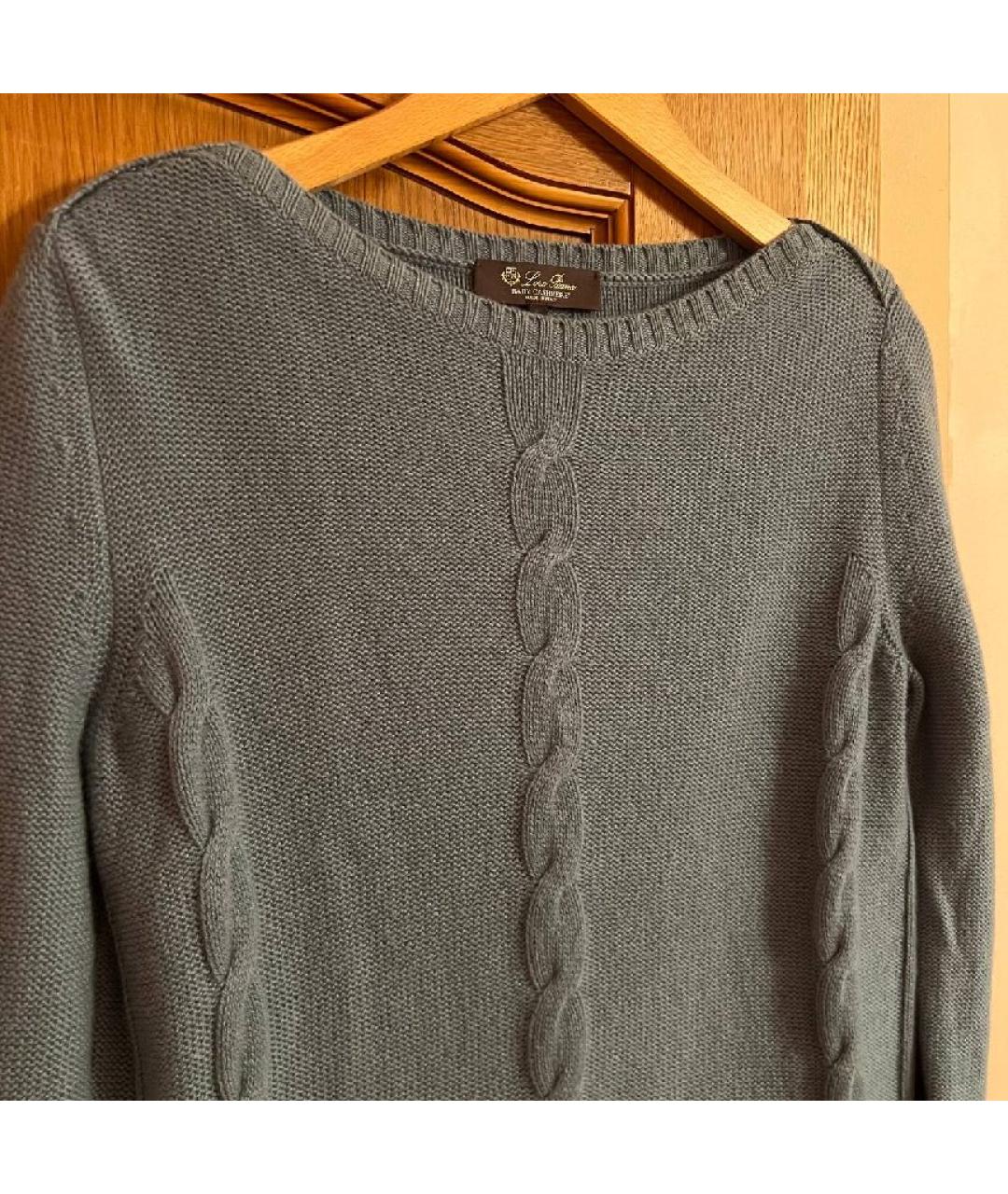 LORO PIANA Голубой кашемировый джемпер / свитер, фото 8
