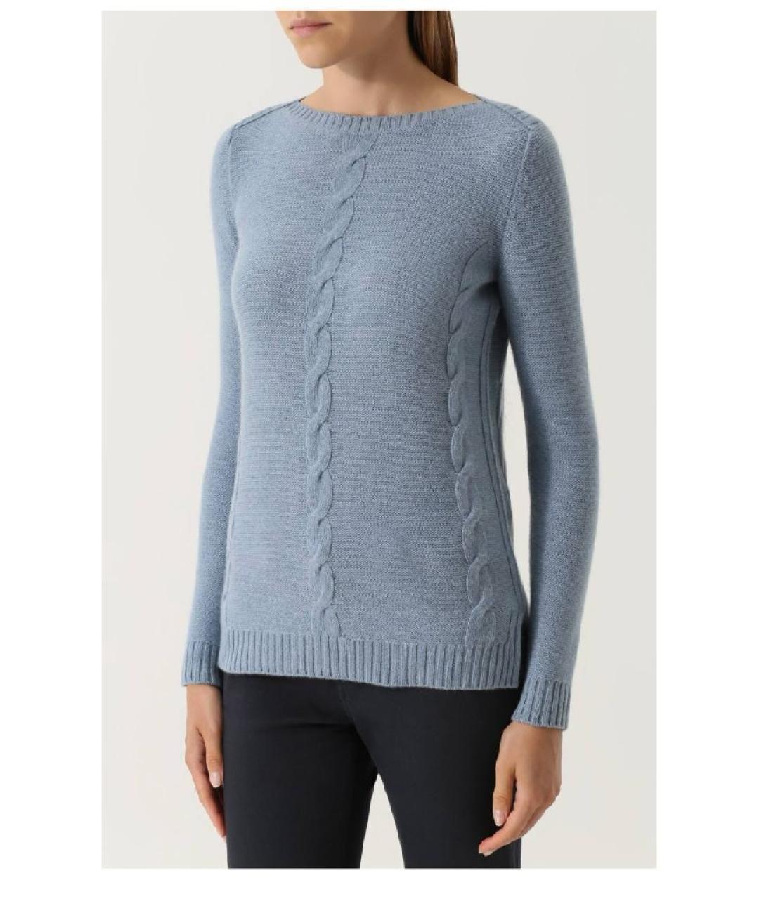 LORO PIANA Голубой кашемировый джемпер / свитер, фото 6