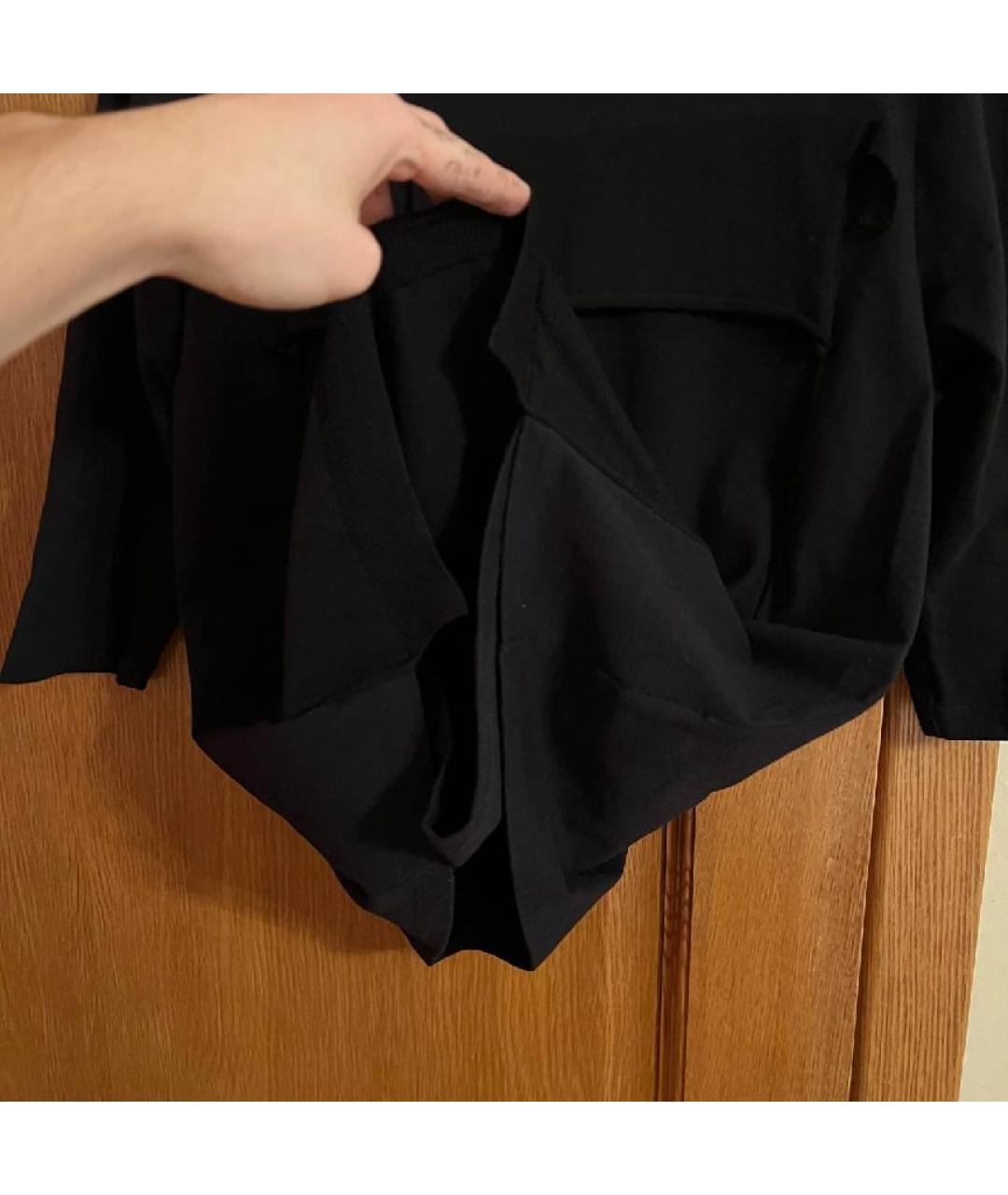 YOHJI YAMAMOTO Черный хлопковый джемпер / свитер, фото 4