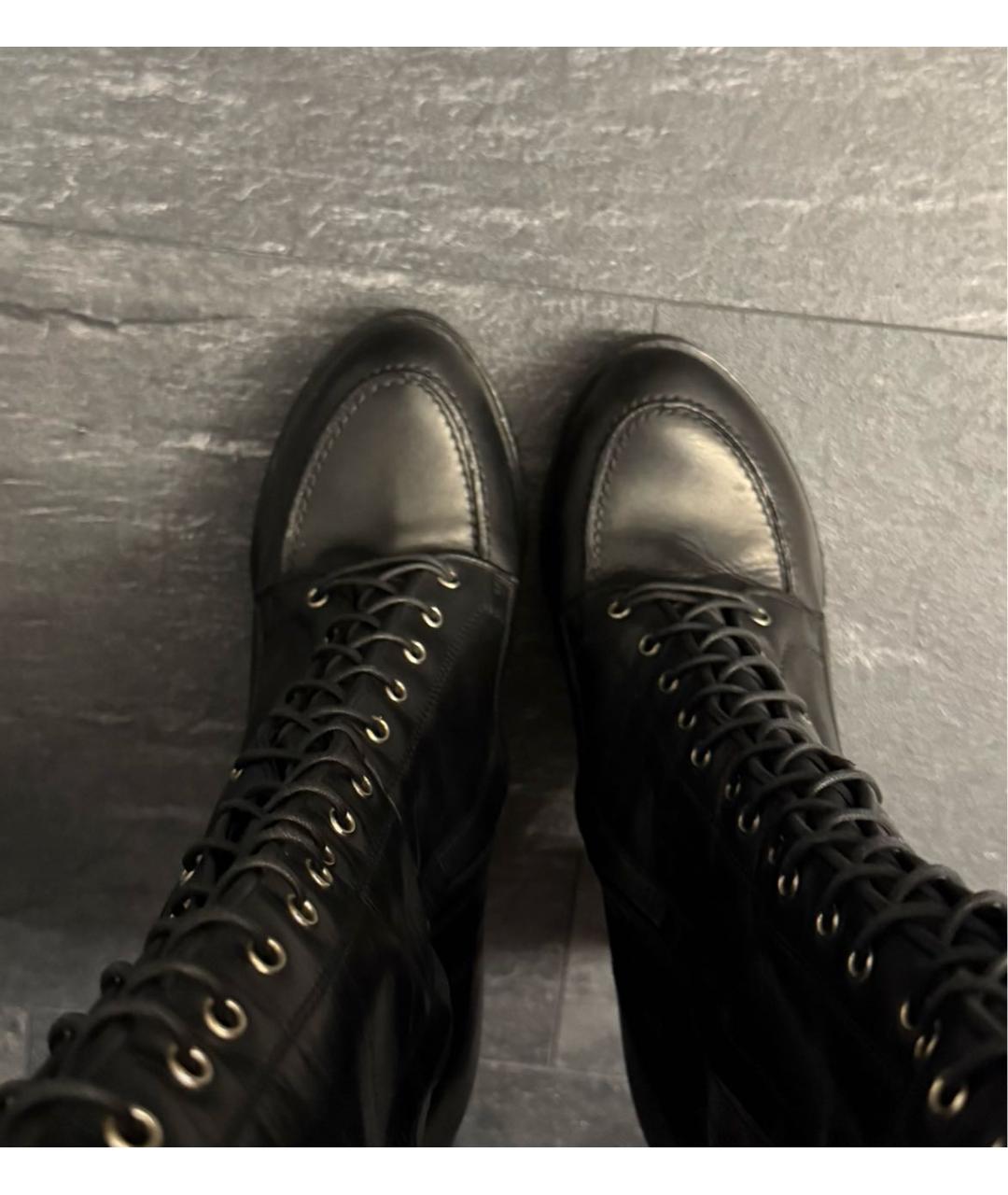 GIVENCHY Черные кожаные сапоги, фото 3