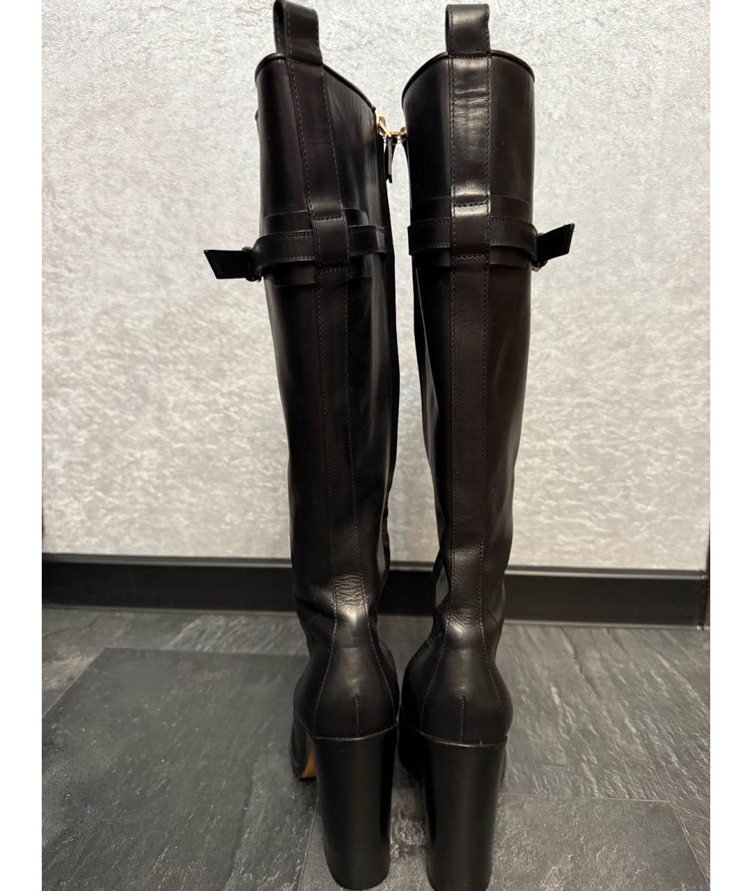 GIVENCHY Черные кожаные сапоги, фото 4