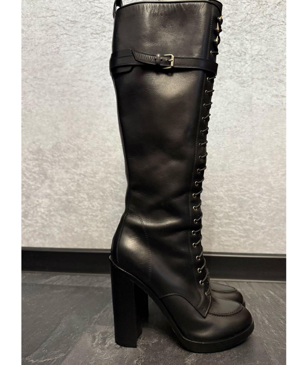 GIVENCHY Черные кожаные сапоги, фото 8