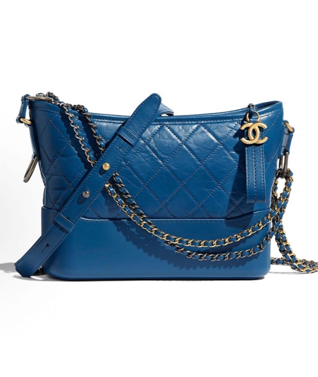 CHANEL Синяя кожаная сумка через плечо, фото 7