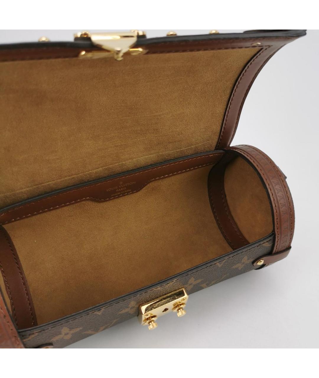 LOUIS VUITTON Коричневая кожаная сумка через плечо, фото 4