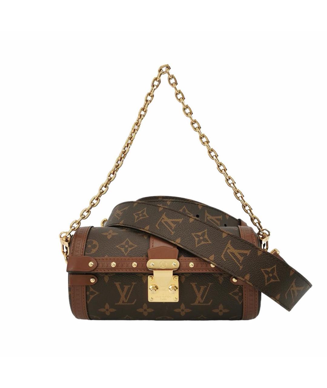 LOUIS VUITTON Коричневая кожаная сумка через плечо, фото 1