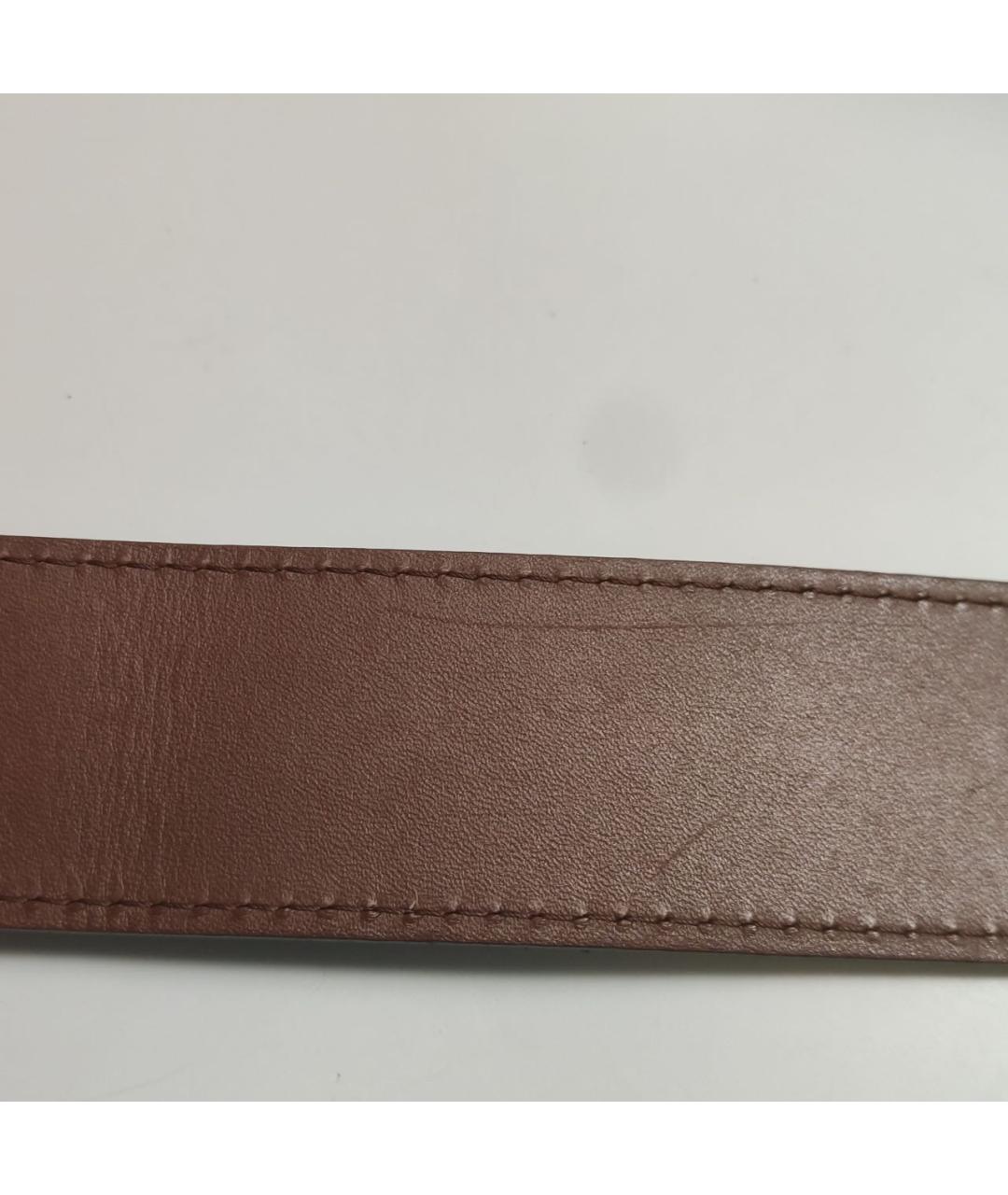 LOUIS VUITTON Коричневая кожаная сумка через плечо, фото 8