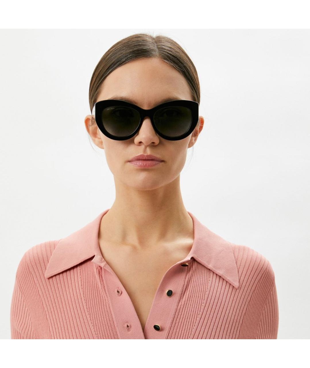 JIMMY CHOO Черные пластиковые солнцезащитные очки, фото 8