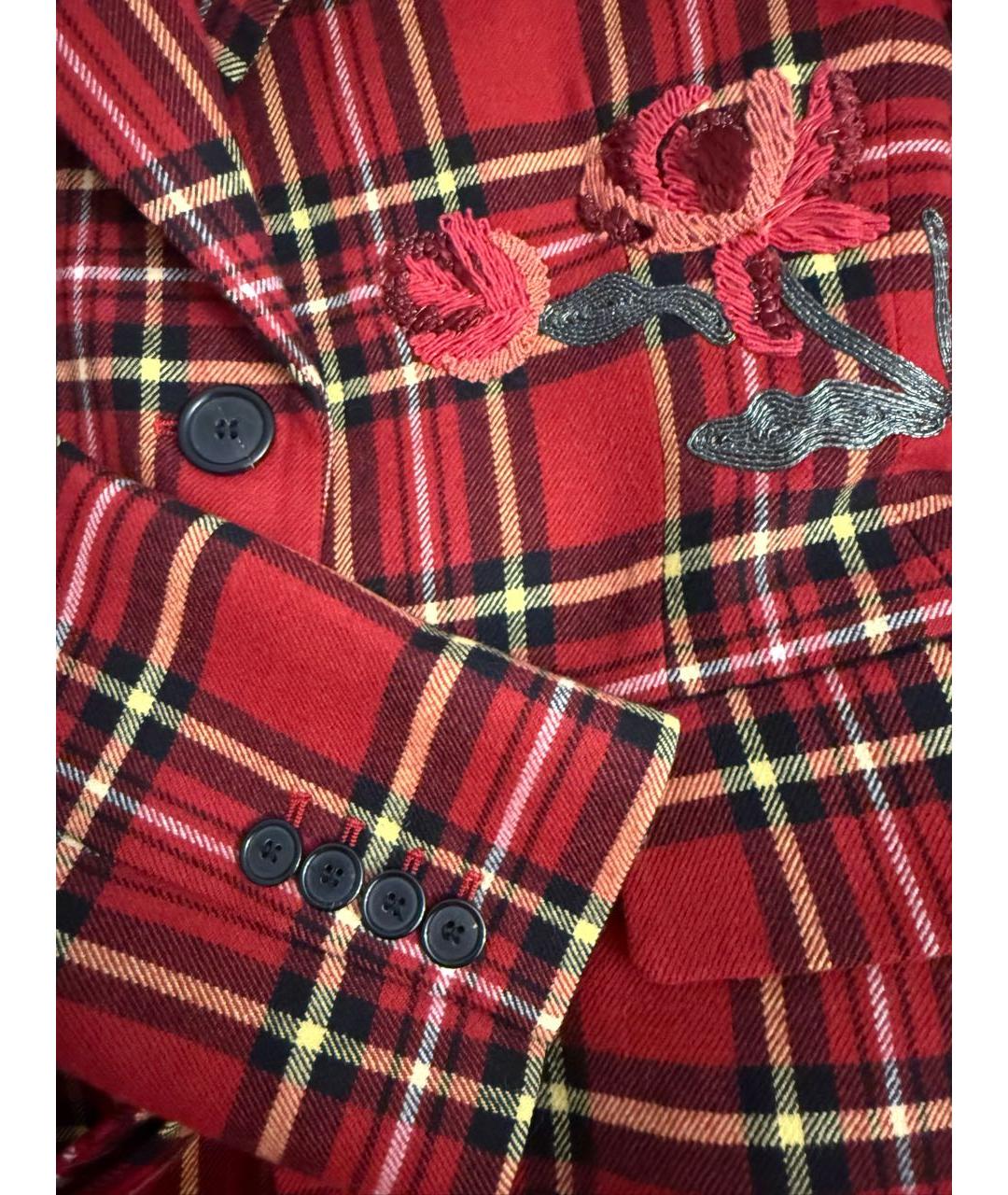 ERMANNO SCERVINO Красный шерстяной костюм с брюками, фото 4