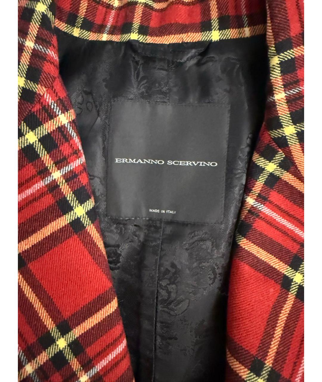 ERMANNO SCERVINO Красный шерстяной костюм с брюками, фото 3