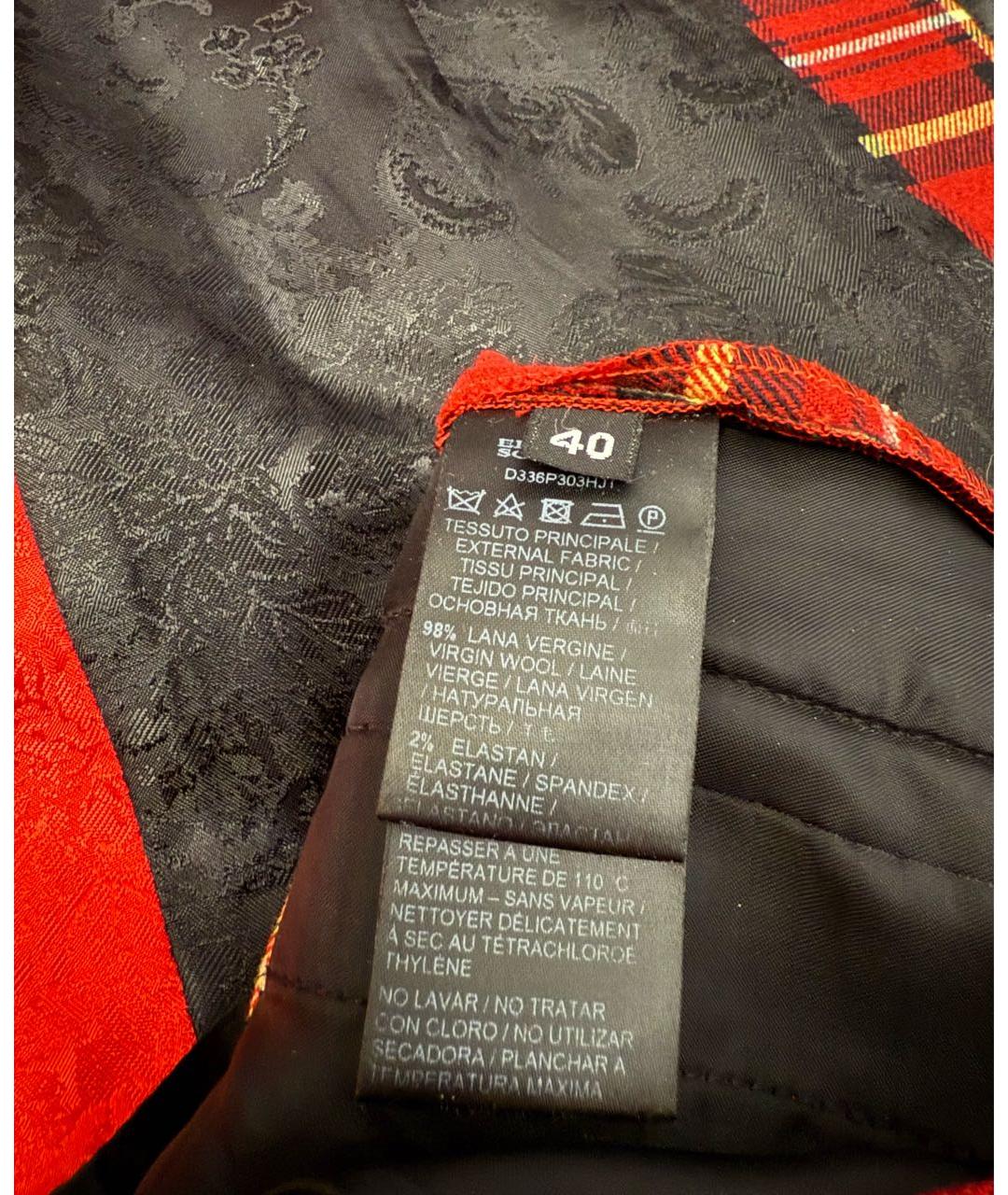 ERMANNO SCERVINO Красный шерстяной костюм с брюками, фото 8