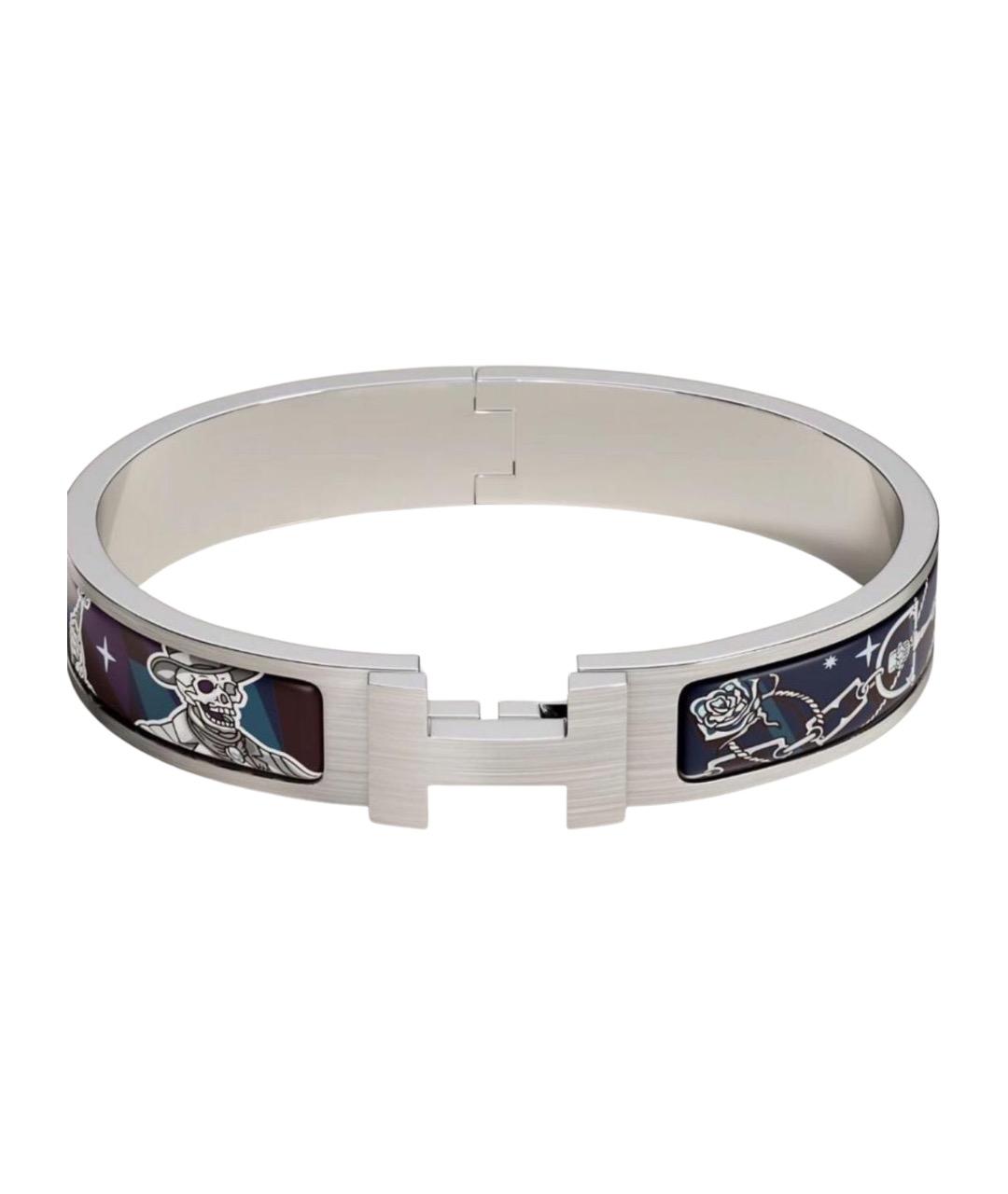 HERMES Темно-синий металлический браслет, фото 1