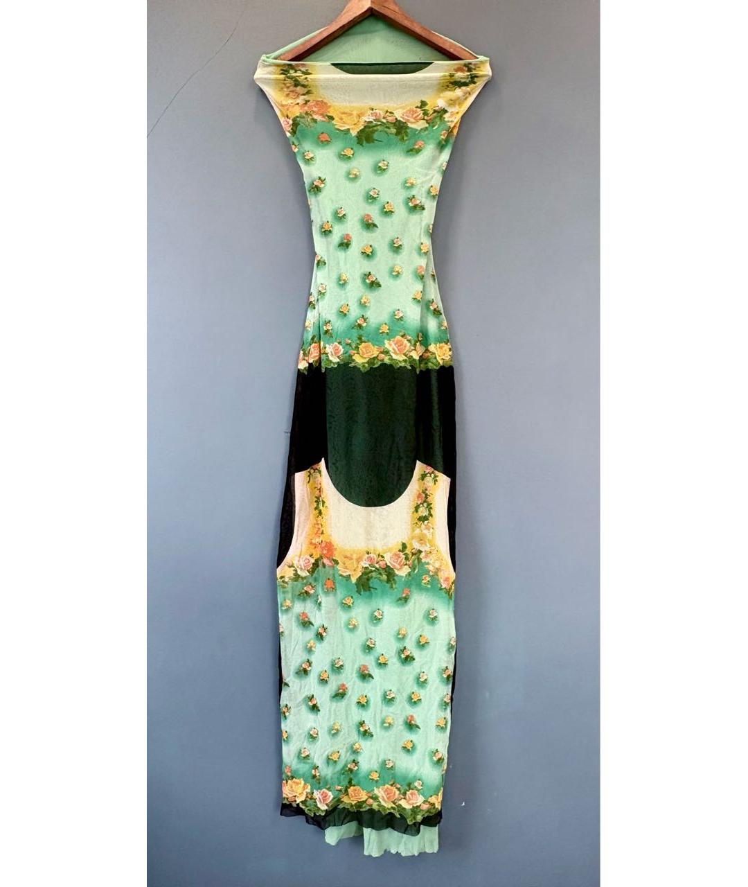 JEAN PAUL GAULTIER Зеленые полиамидовое вечернее платье, фото 7