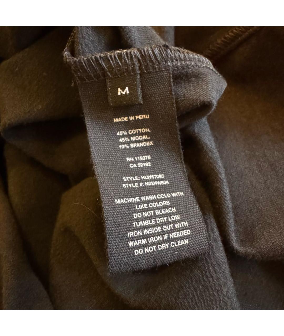 HELMUT LANG Черное хлопковое повседневное платье, фото 7