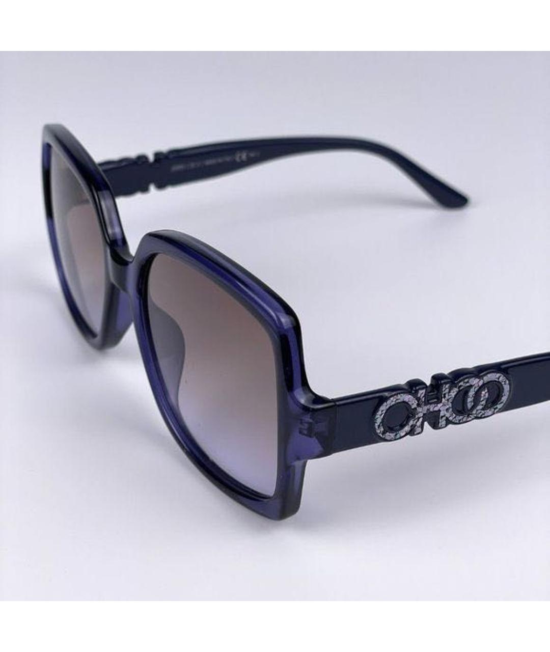 JIMMY CHOO Синие пластиковые солнцезащитные очки, фото 2