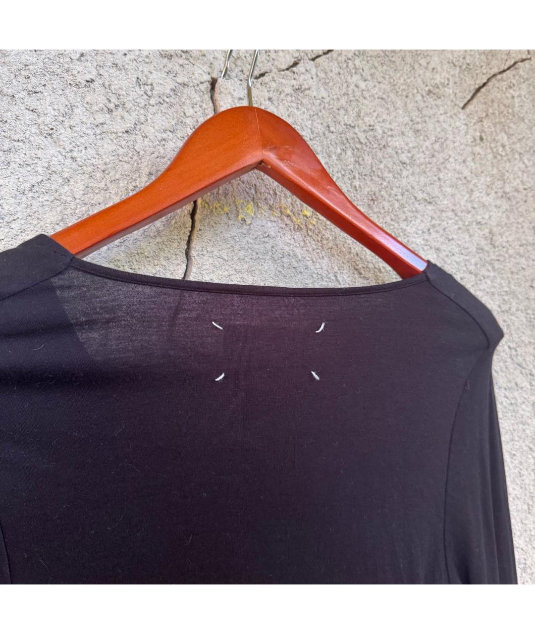 MAISON MARGIELA Черное шерстяное вечернее платье, фото 6