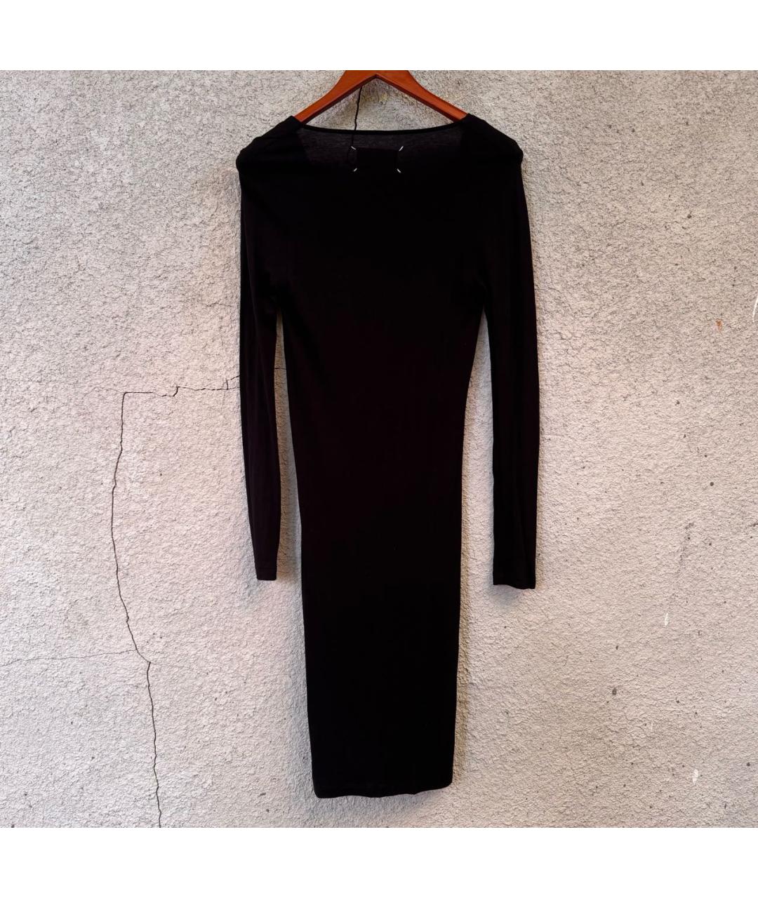 MAISON MARGIELA Черное шерстяное вечернее платье, фото 2