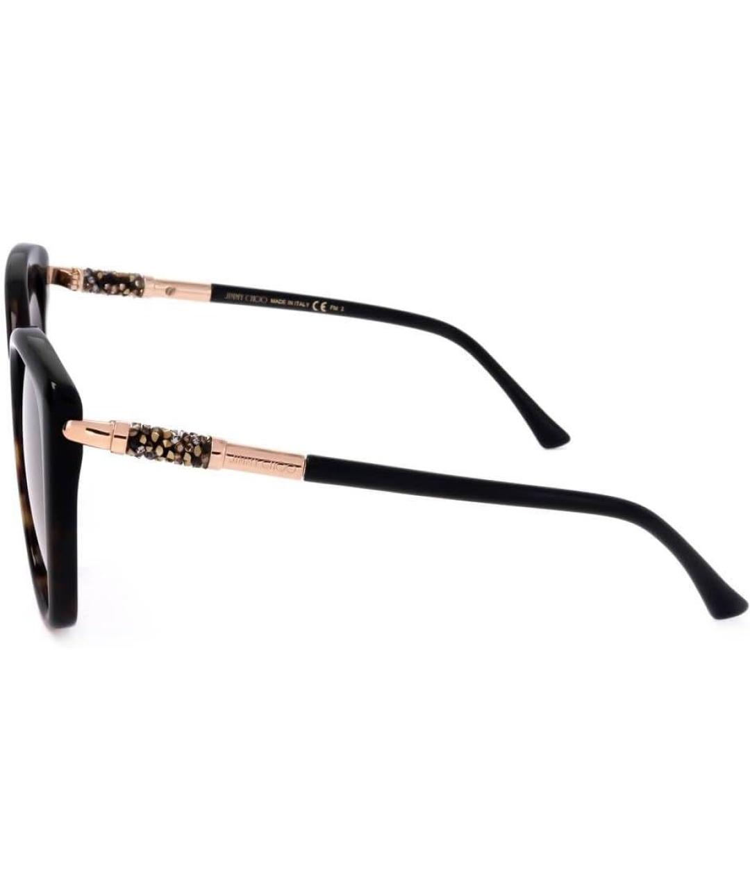 JIMMY CHOO Коричневые пластиковые солнцезащитные очки, фото 3