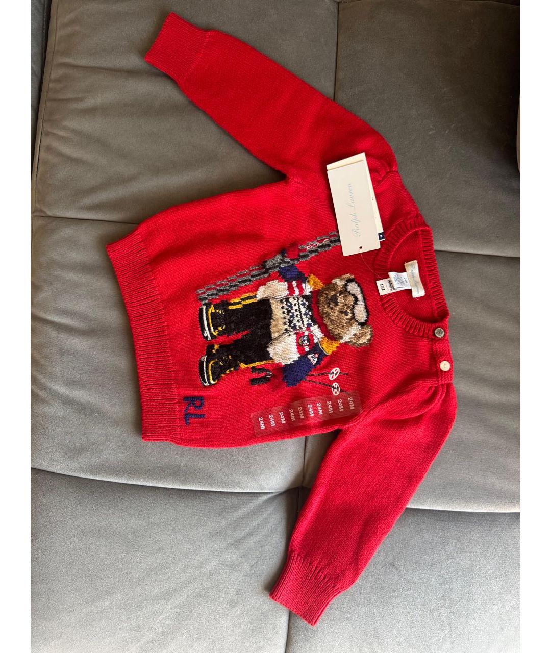 POLO RALPH LAUREN Красная хлопковая детская рубашка, фото 5