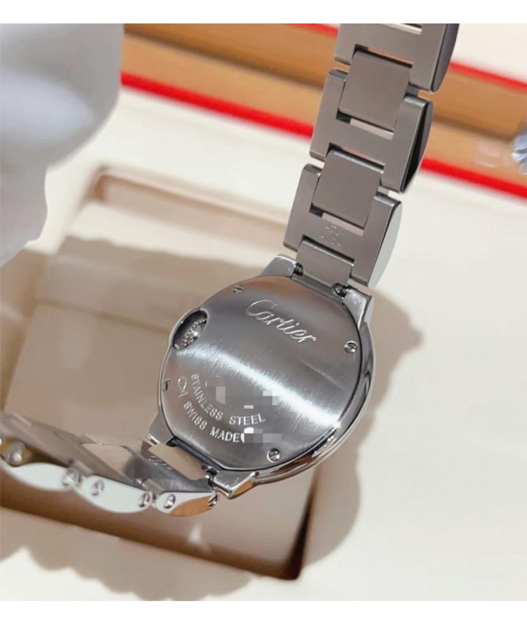 CARTIER Белые металлические часы, фото 5