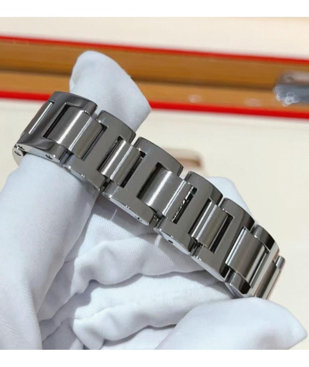 CARTIER Белые металлические часы, фото 4