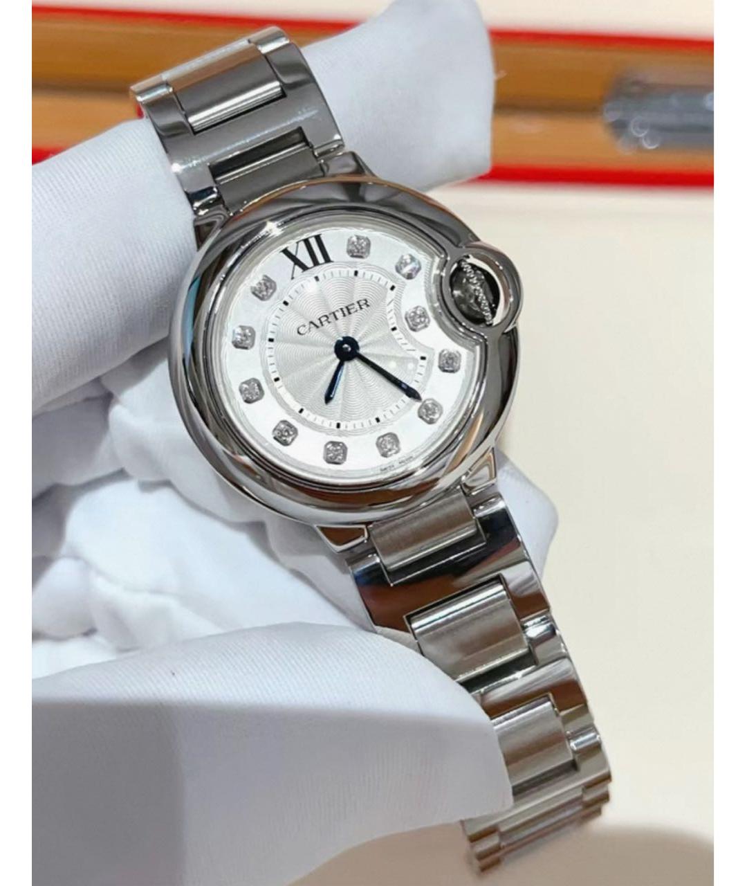 CARTIER Белые металлические часы, фото 2
