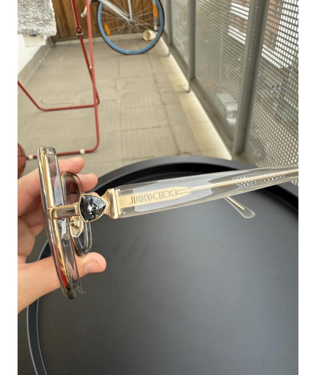 JIMMY CHOO Серые пластиковые солнцезащитные очки, фото 4