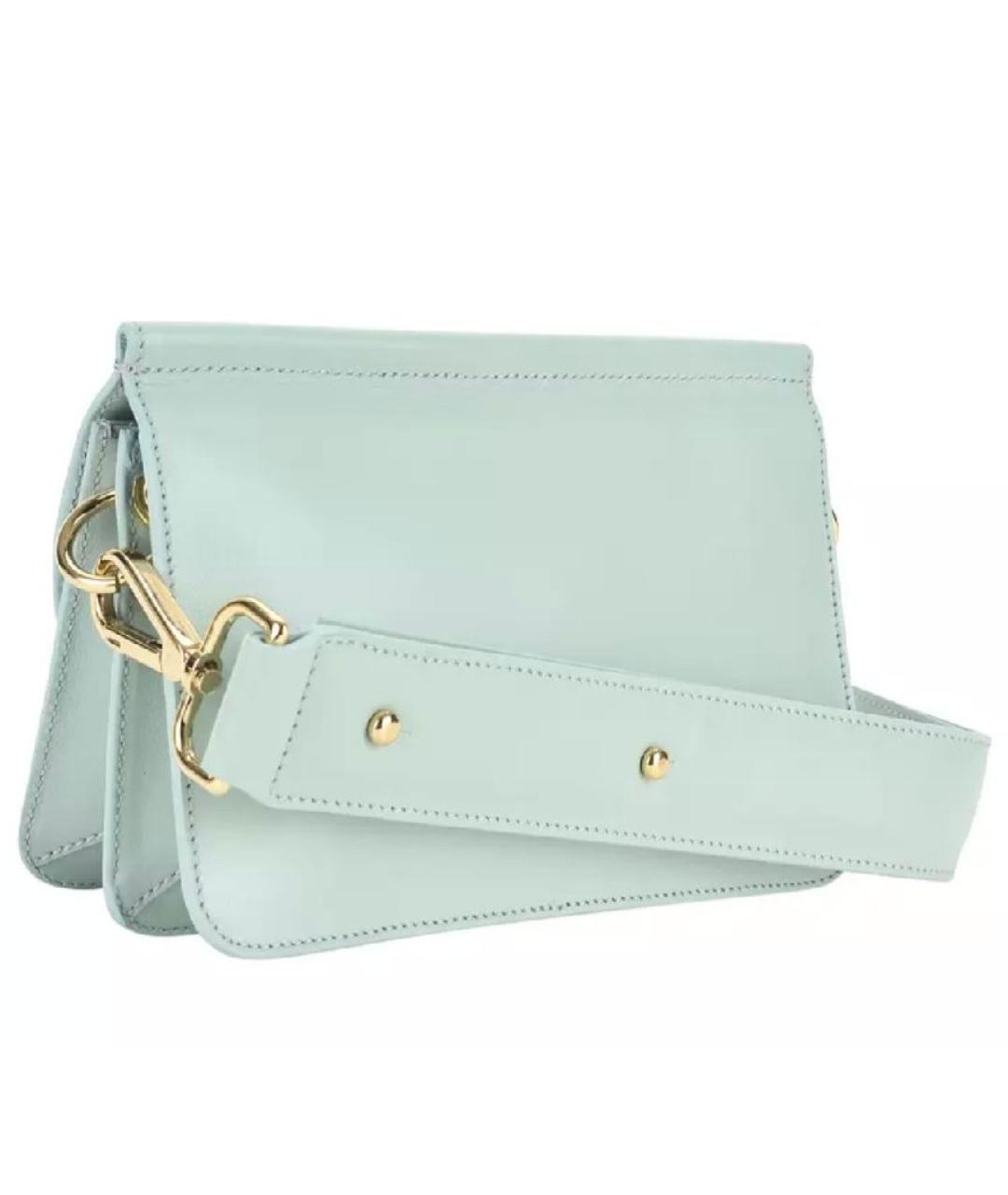 BLUMARINE Голубая кожаная сумка через плечо, фото 2