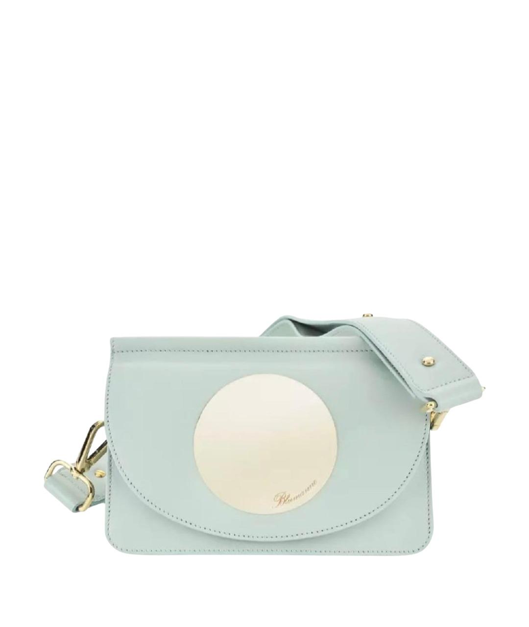 BLUMARINE Голубая кожаная сумка через плечо, фото 1