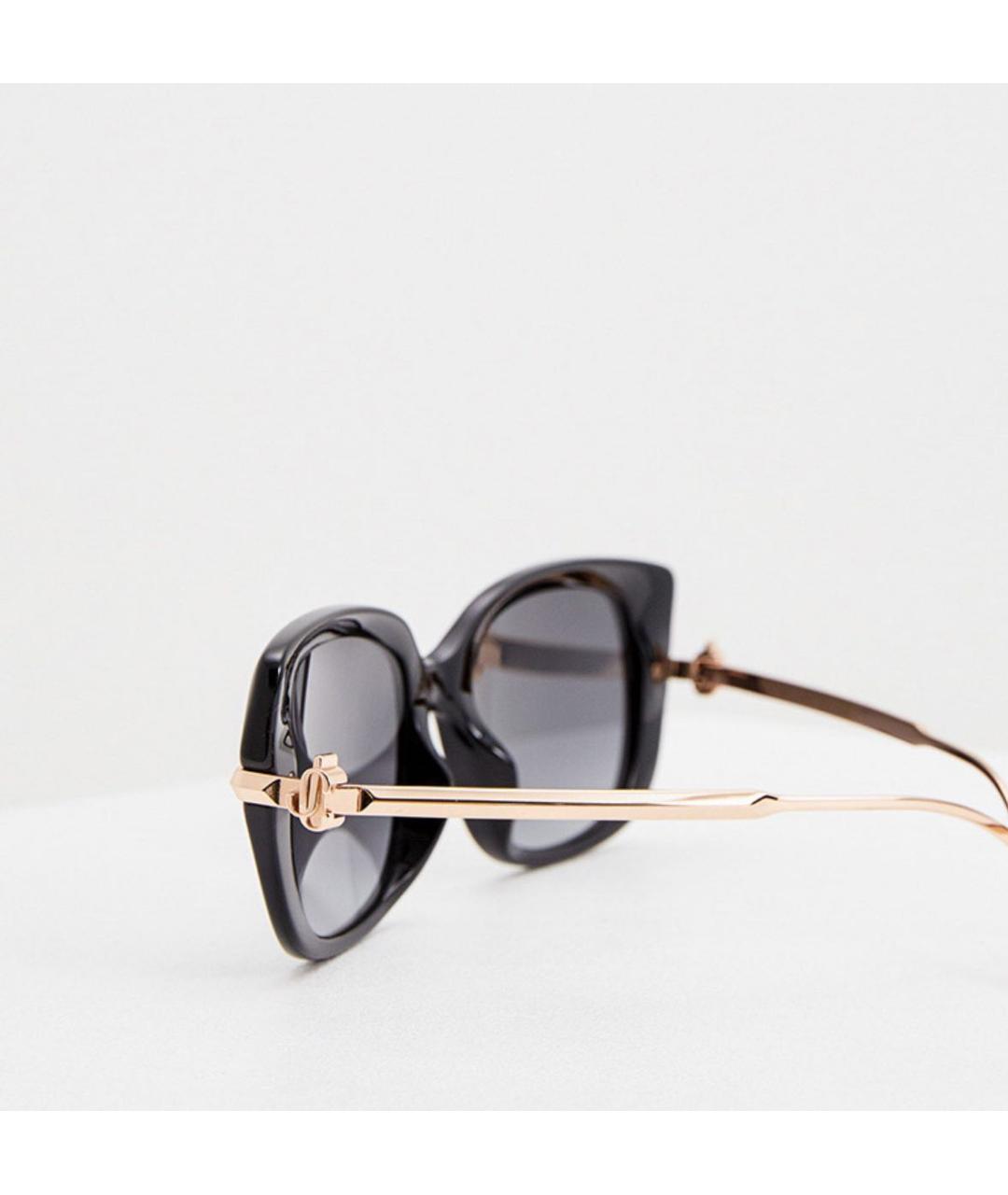 JIMMY CHOO Черные металлические солнцезащитные очки, фото 3