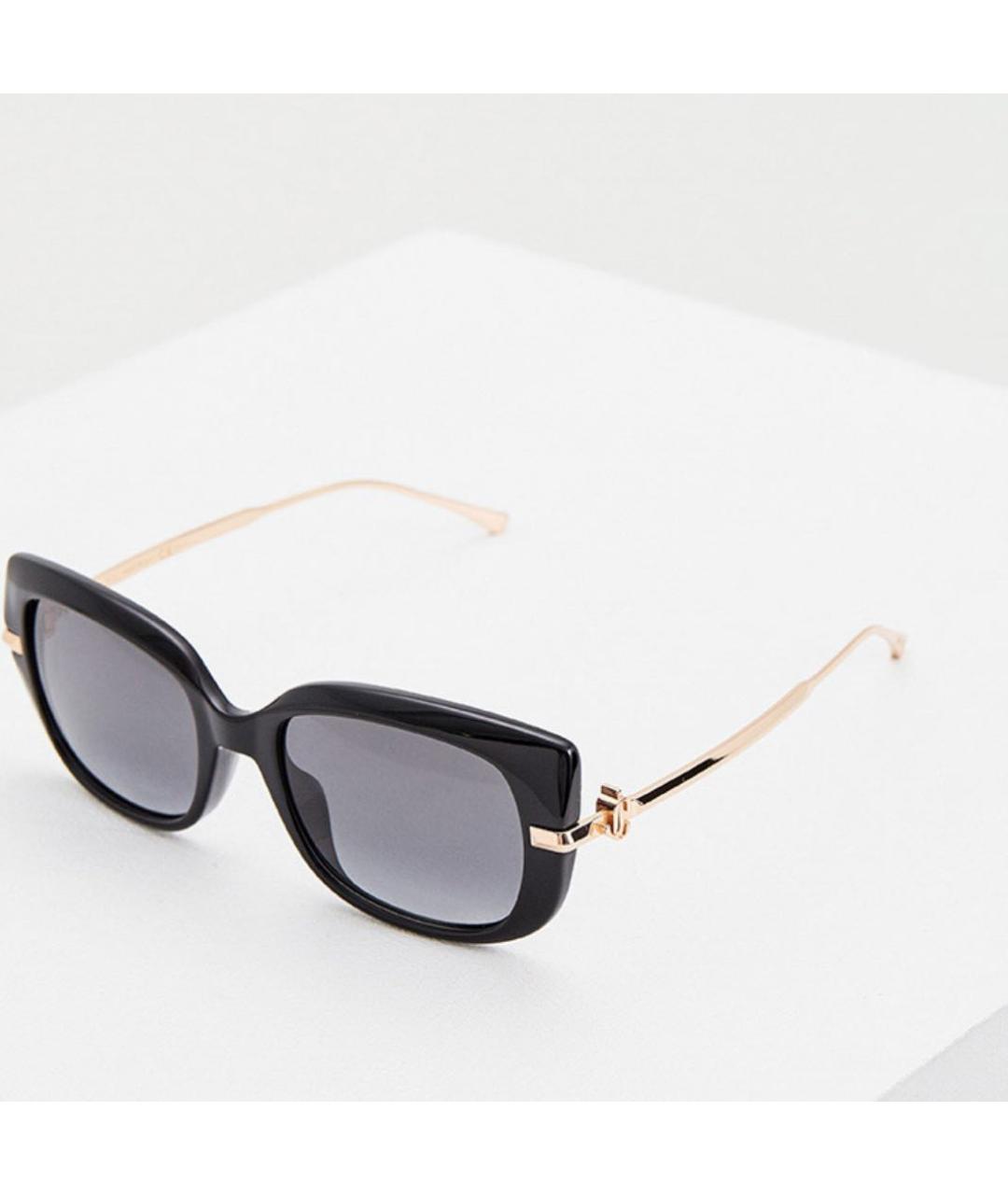 JIMMY CHOO Черные металлические солнцезащитные очки, фото 6