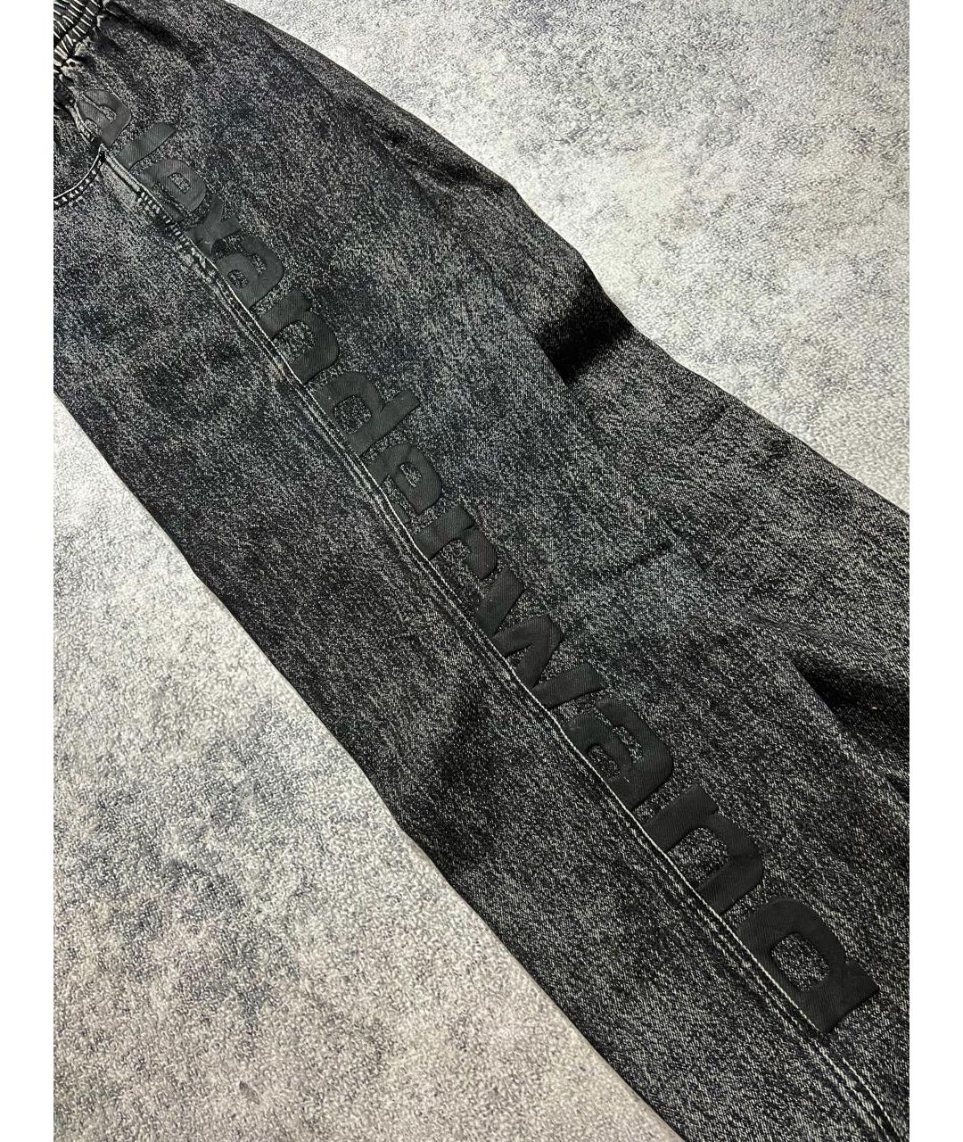 ALEXANDER WANG Серые хлопковые прямые джинсы, фото 4