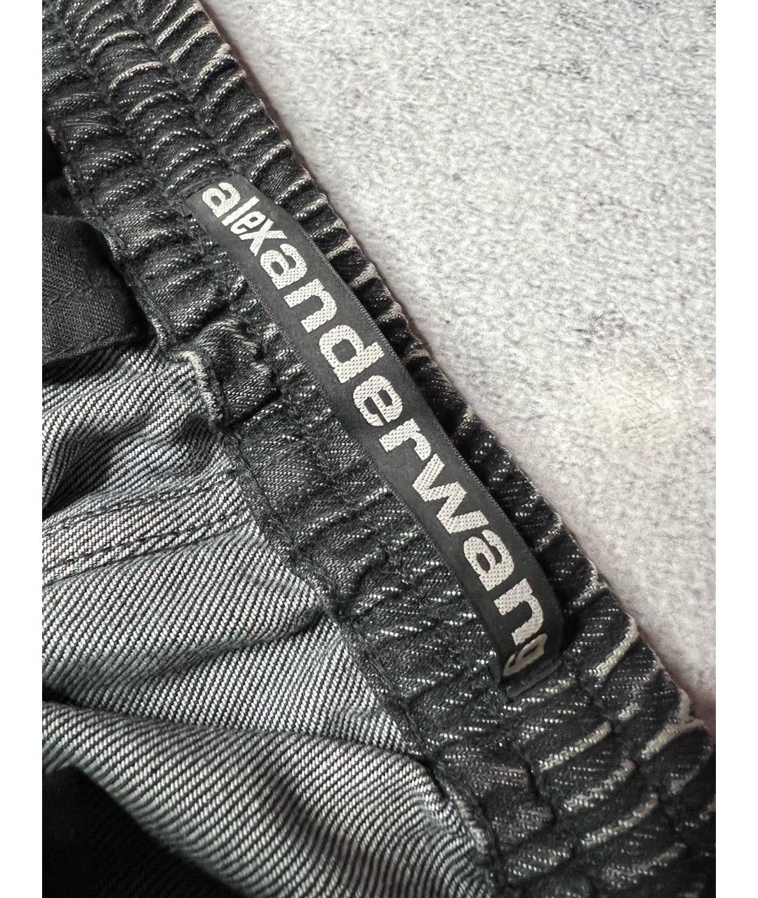 ALEXANDER WANG Серые хлопковые прямые джинсы, фото 8