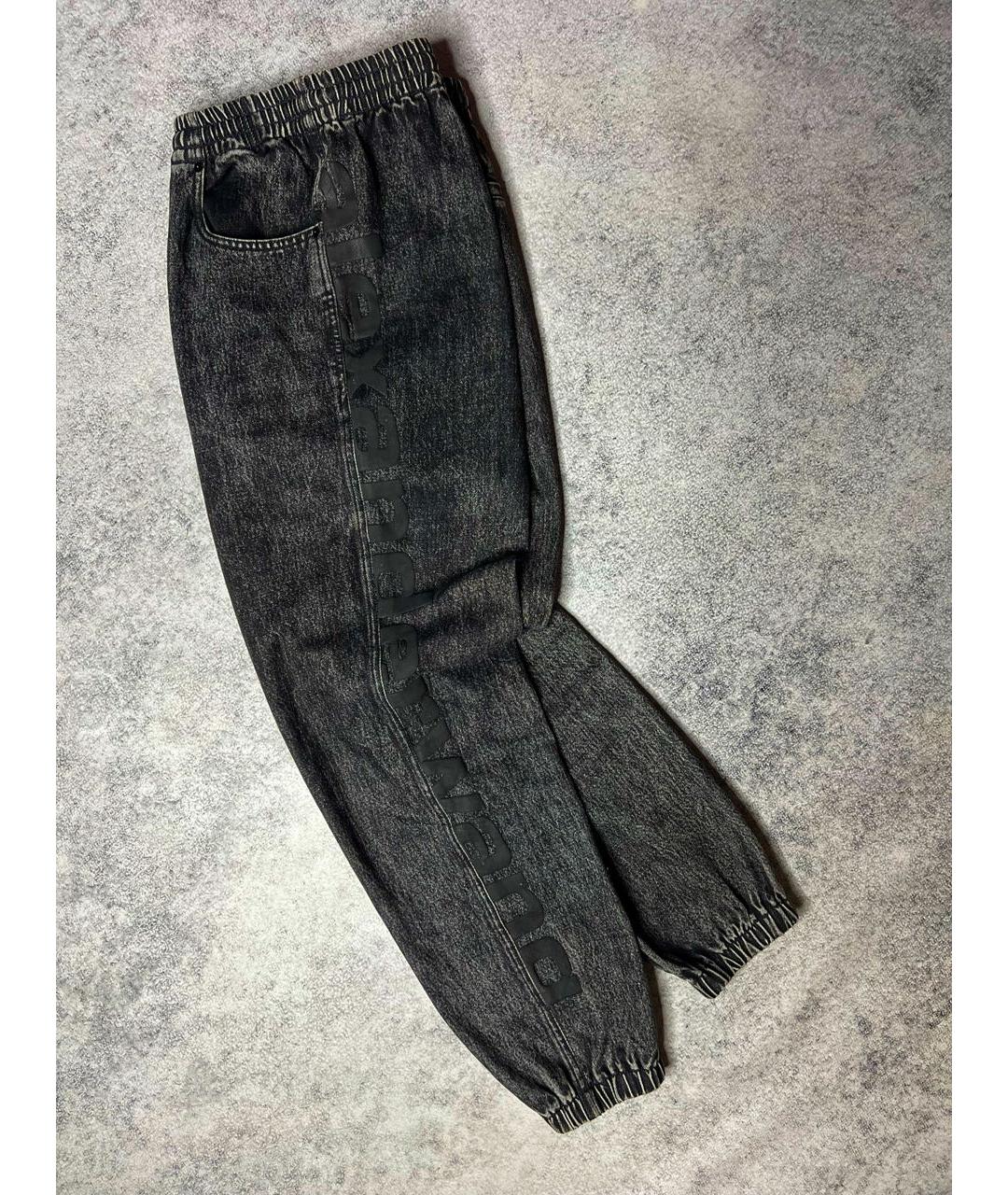 ALEXANDER WANG Серые хлопковые прямые джинсы, фото 3