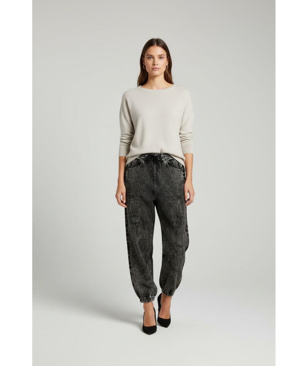 ALEXANDER WANG Серые хлопковые прямые джинсы, фото 2