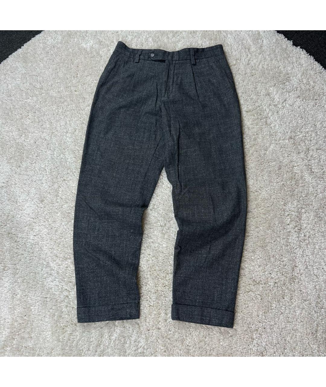 HUGO BOSS Антрацитовые шерстяные брюки чинос, фото 4