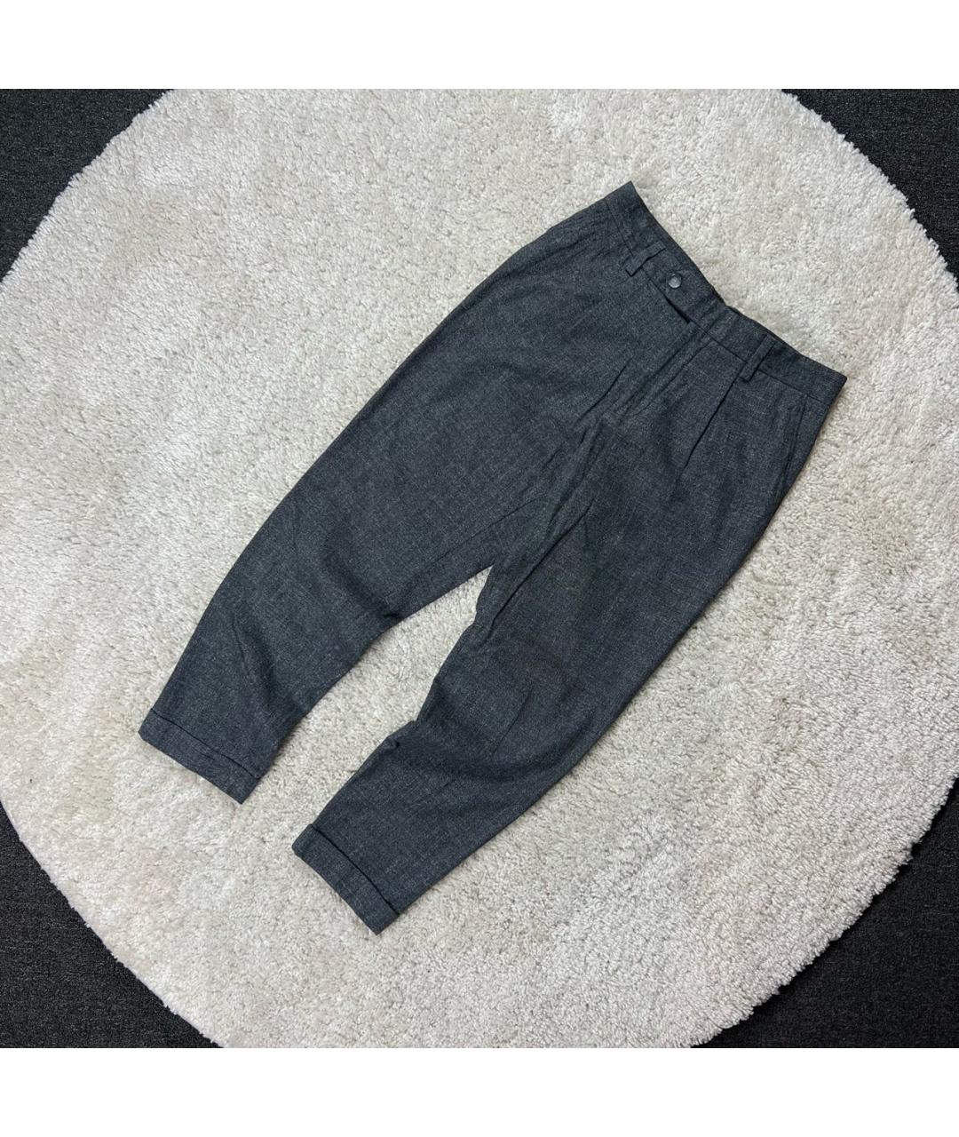 HUGO BOSS Антрацитовые шерстяные брюки чинос, фото 3