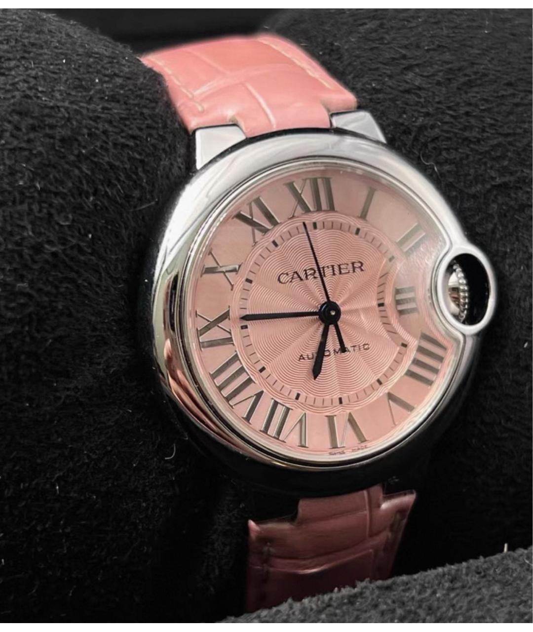 CARTIER Розовые металлические часы, фото 3