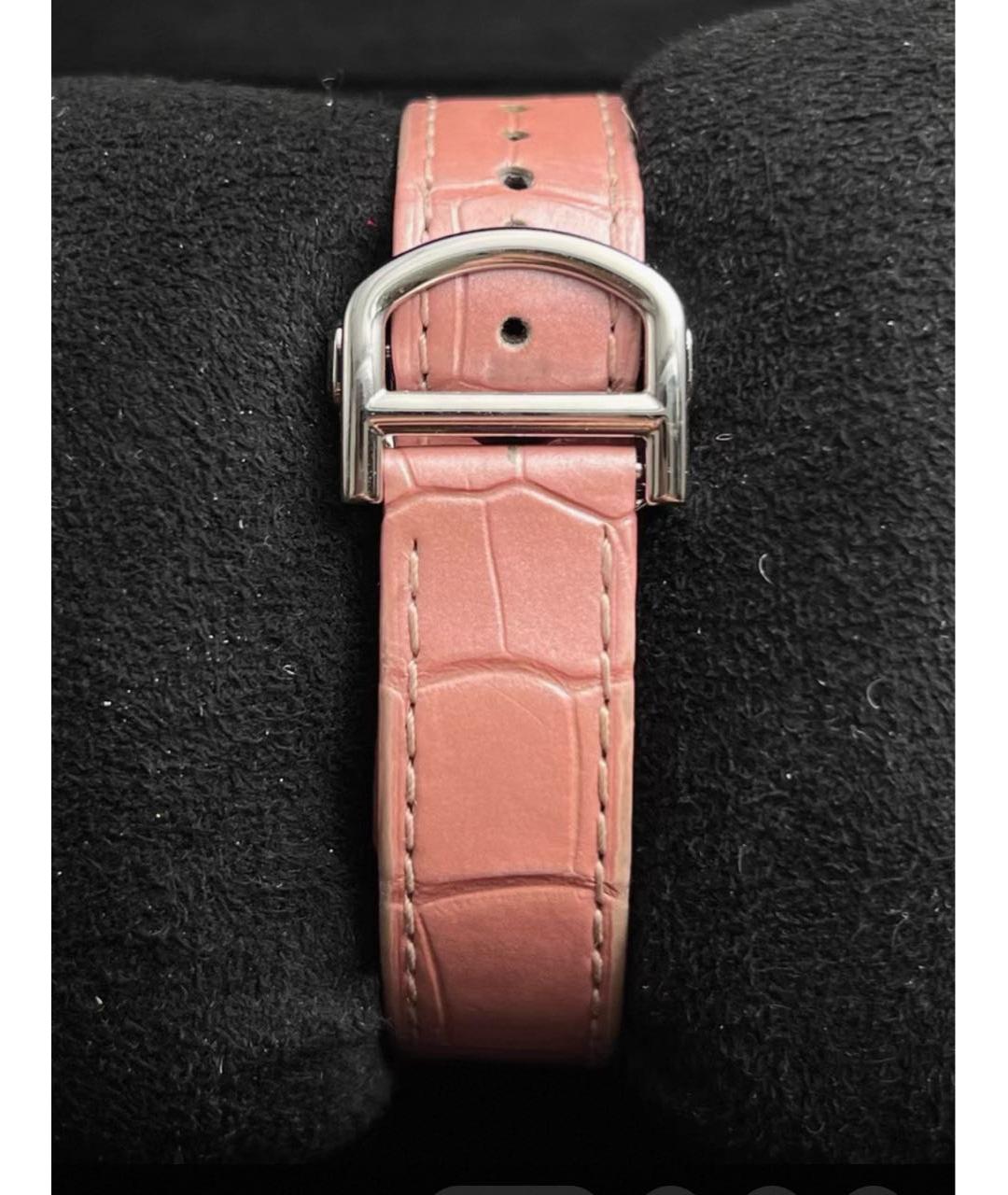 CARTIER Розовые металлические часы, фото 4
