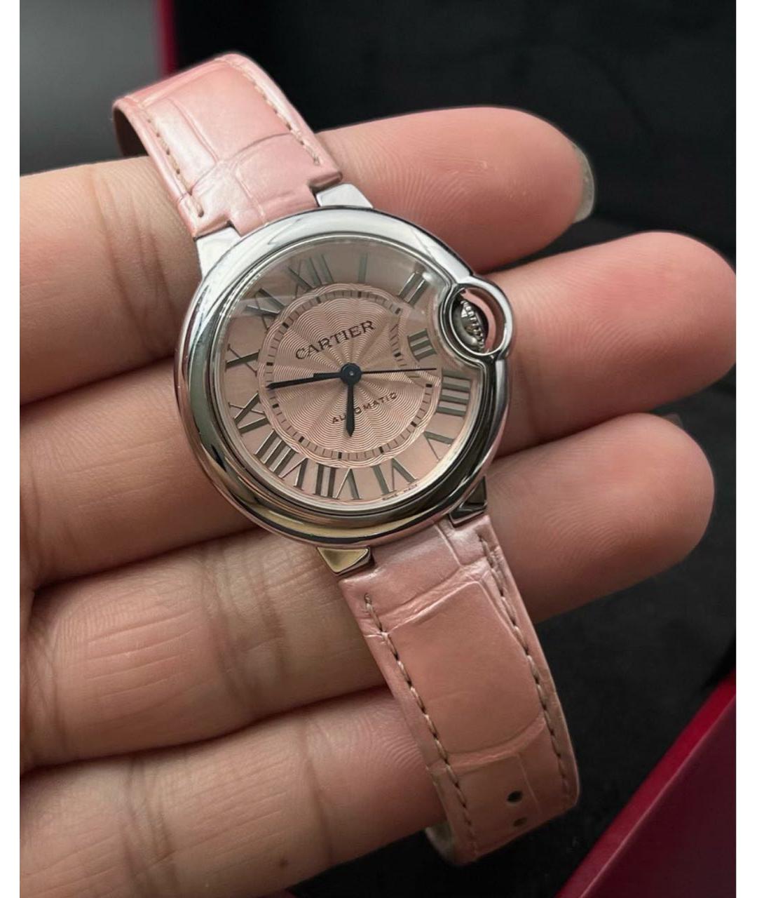 CARTIER Розовые металлические часы, фото 5