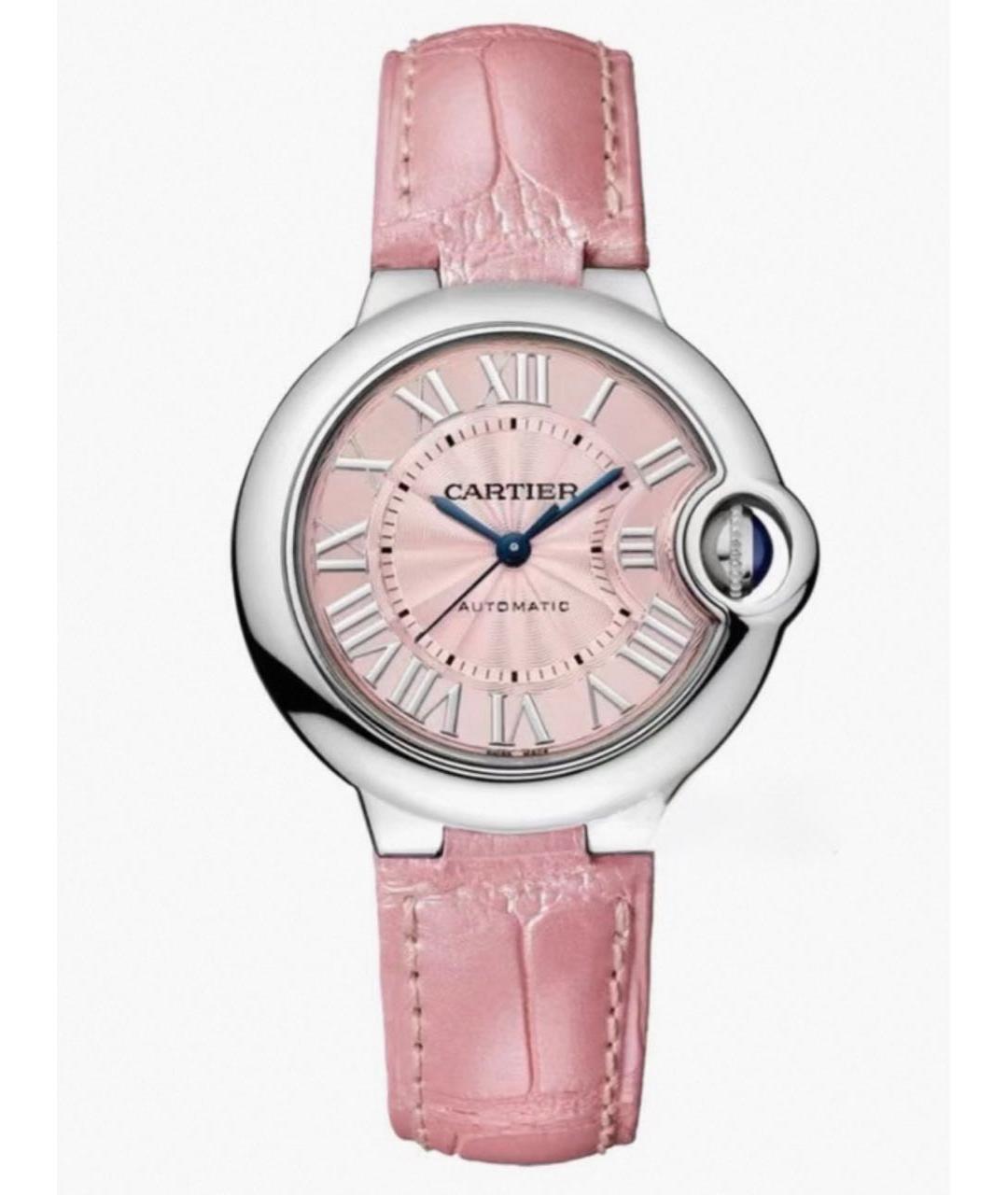 CARTIER Розовые металлические часы, фото 6