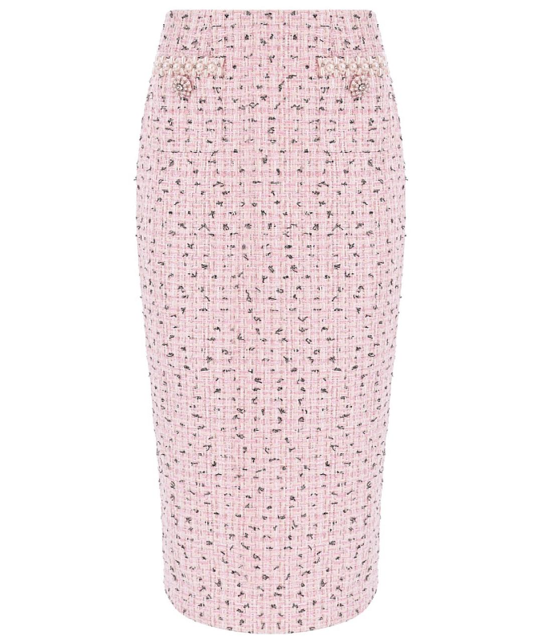 SELF-PORTRAIT Розовая юбка миди, фото 6