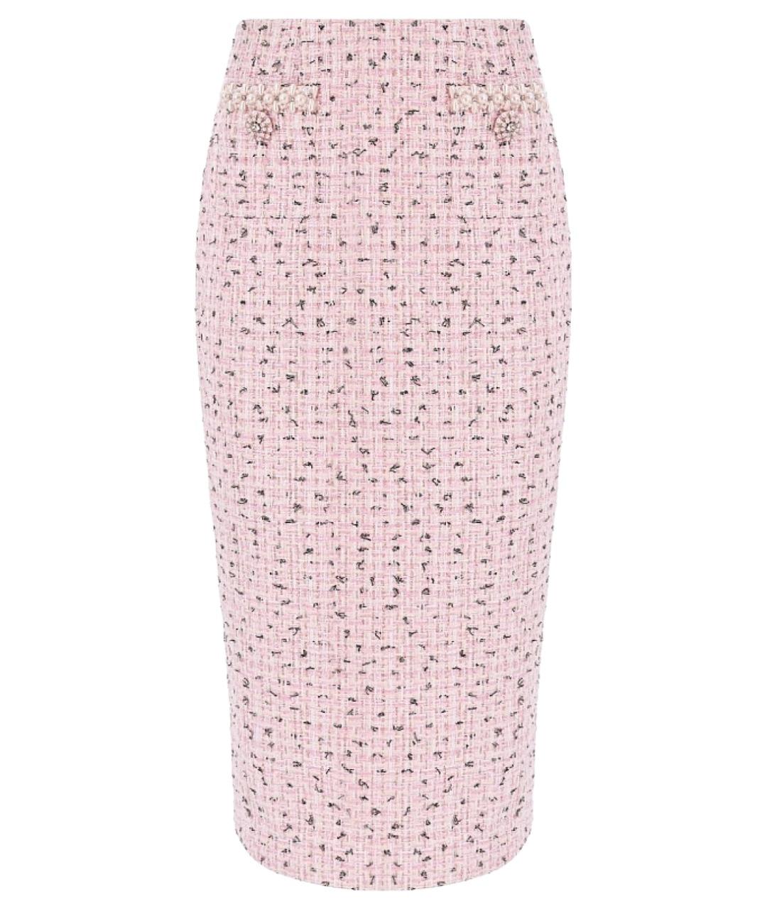 SELF-PORTRAIT Розовая юбка миди, фото 1