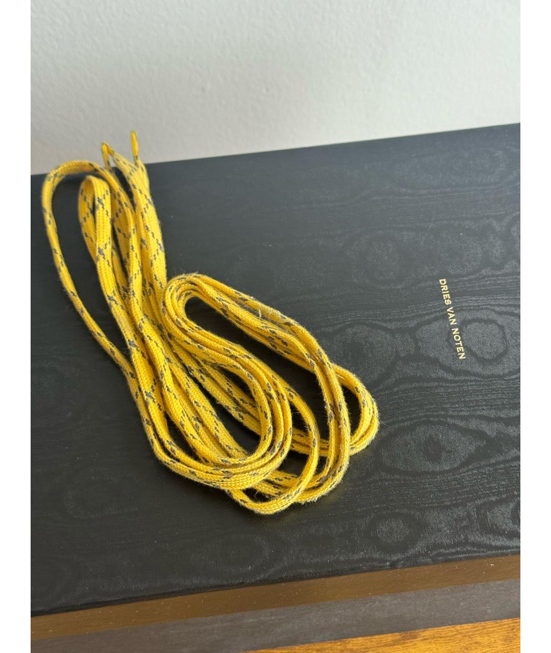 DRIES VAN NOTEN Бордовые текстильные низкие кроссовки / кеды, фото 6