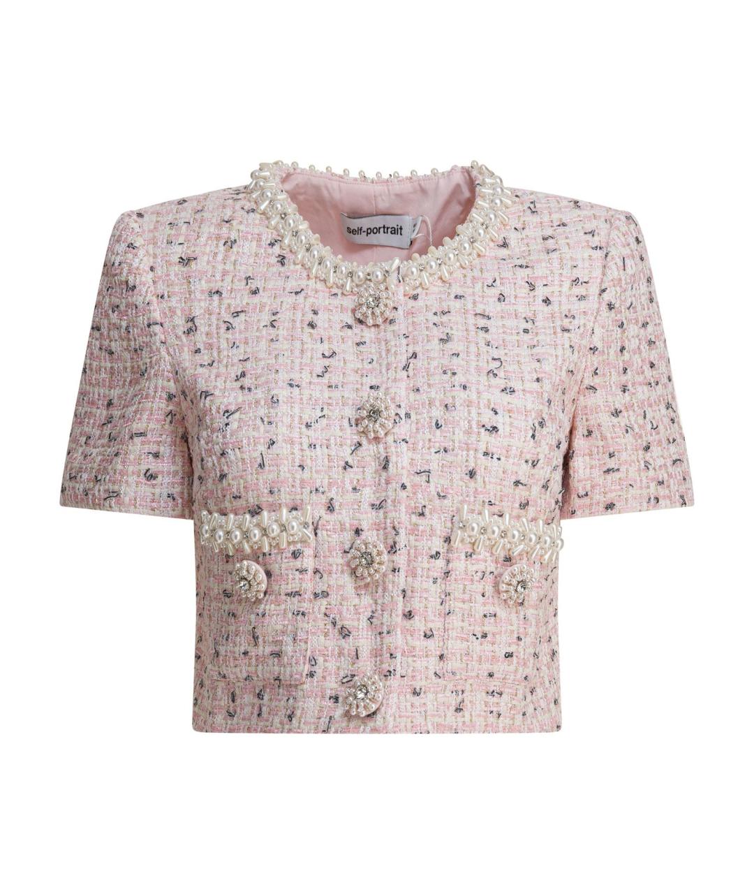 SELF-PORTRAIT Розовый жакет/пиджак, фото 6