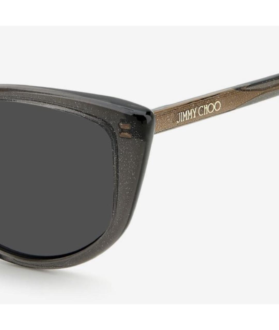 JIMMY CHOO Серые пластиковые солнцезащитные очки, фото 4