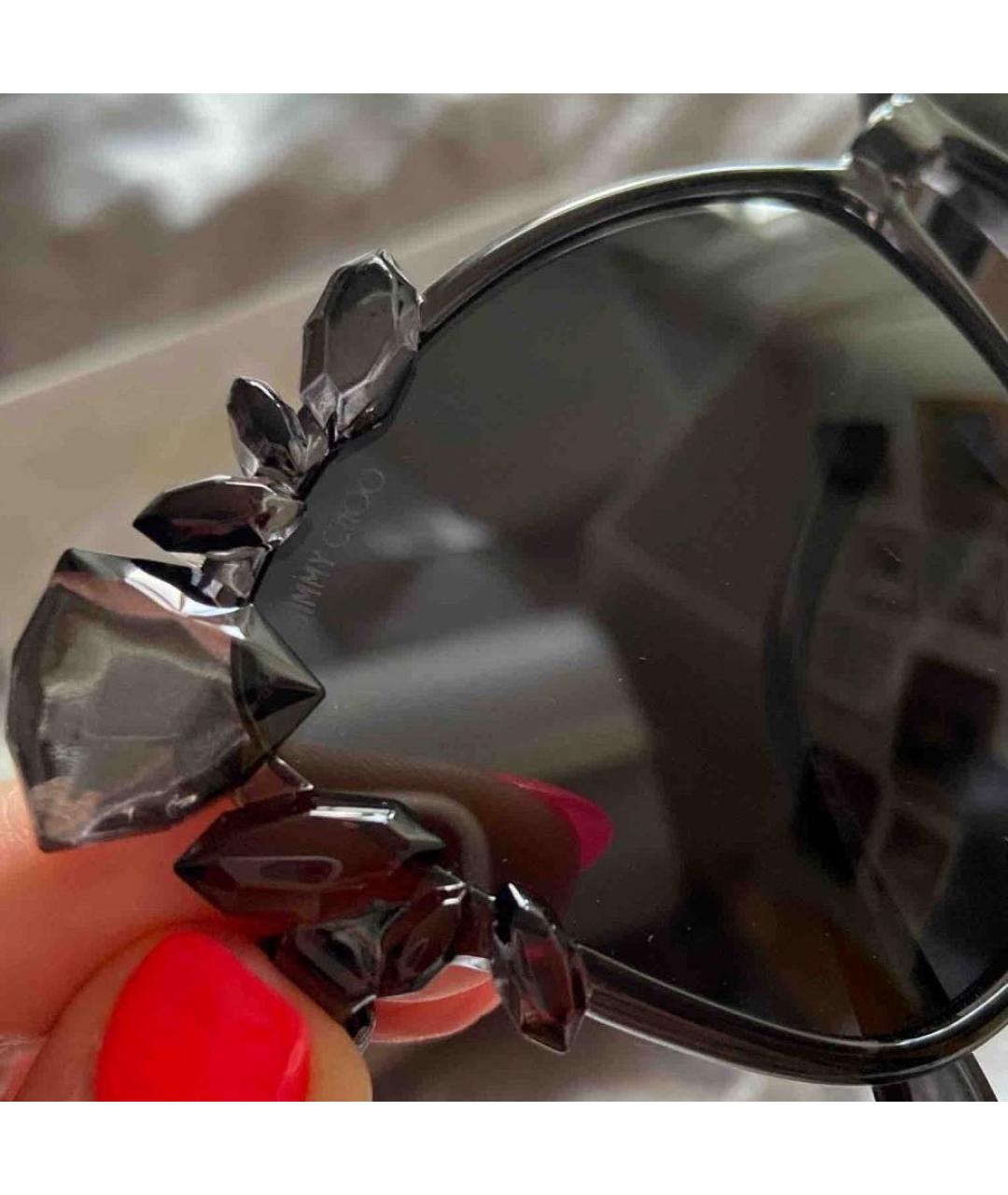 JIMMY CHOO Серые пластиковые солнцезащитные очки, фото 3