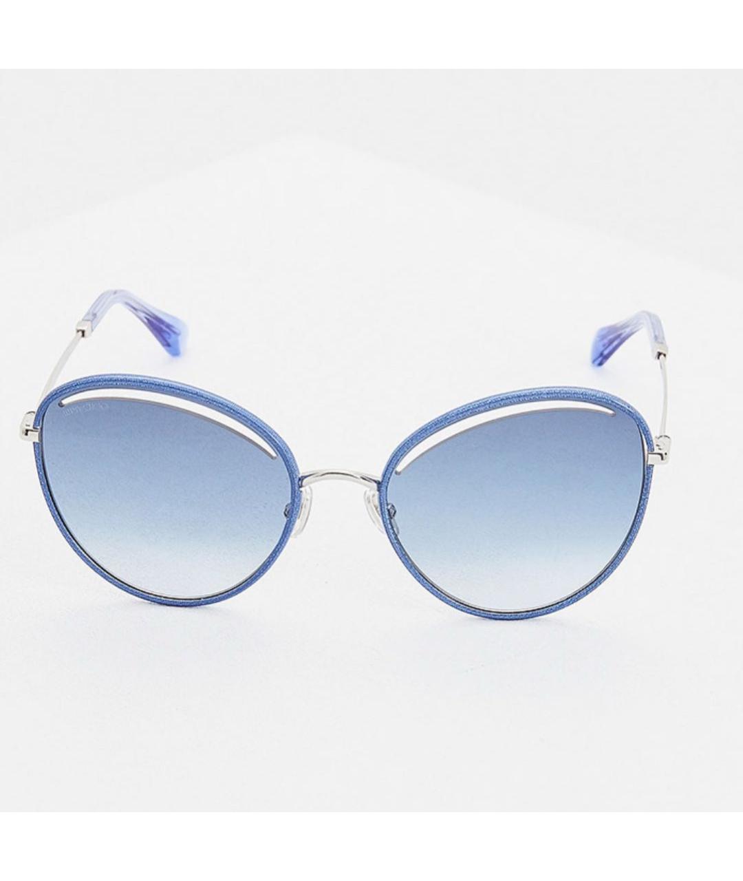 JIMMY CHOO Синие металлические солнцезащитные очки, фото 5