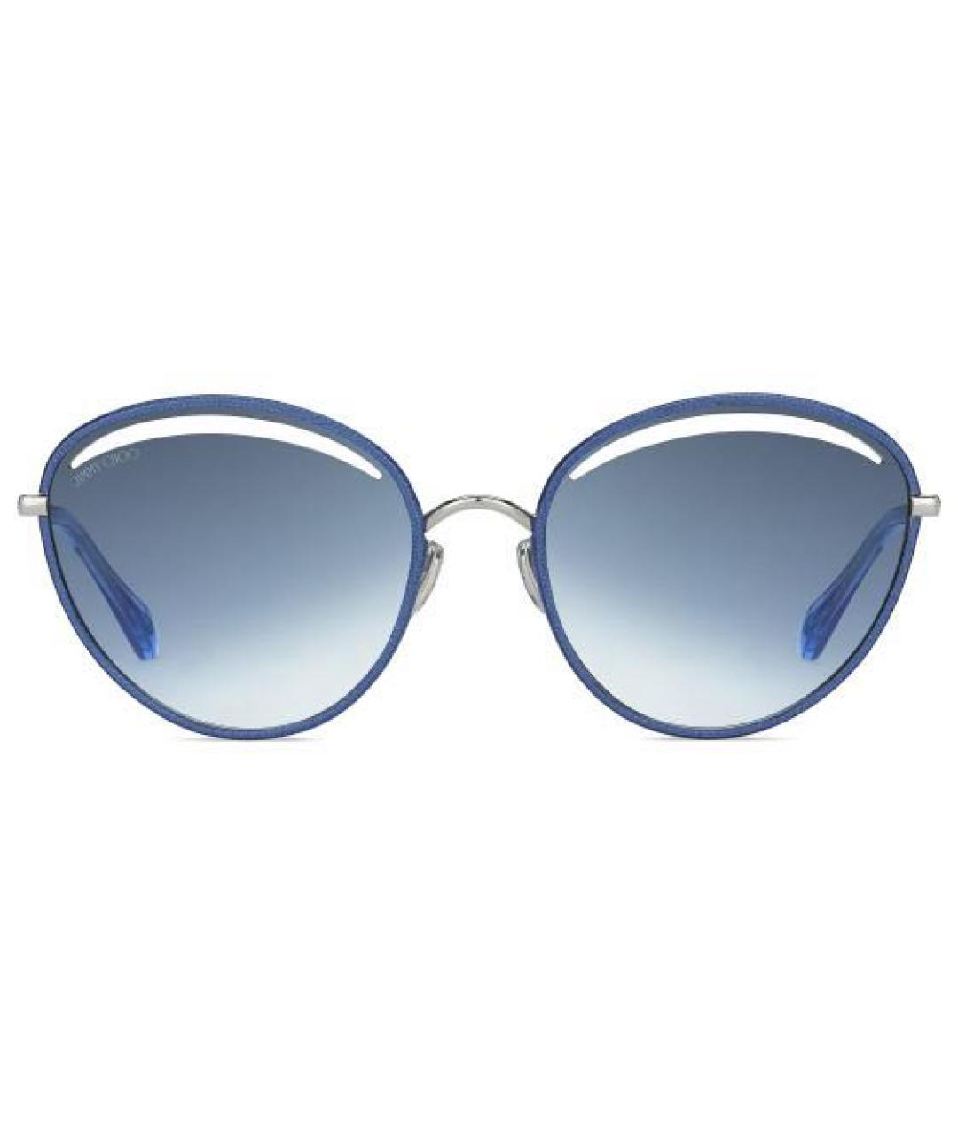 JIMMY CHOO Синие металлические солнцезащитные очки, фото 1