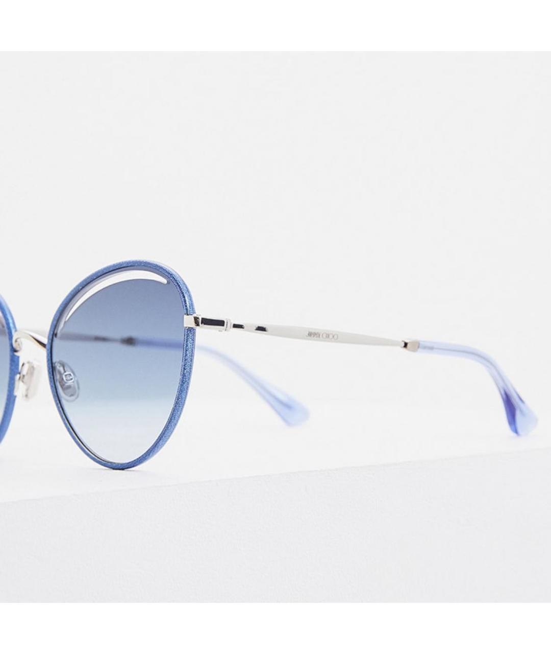 JIMMY CHOO Синие металлические солнцезащитные очки, фото 3