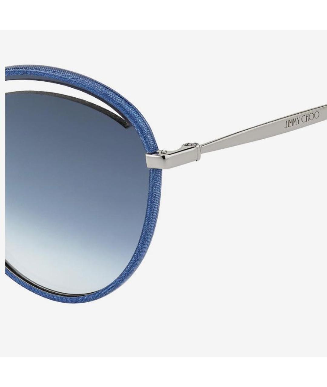 JIMMY CHOO Синие металлические солнцезащитные очки, фото 8